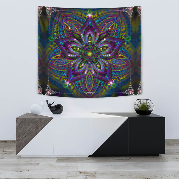 Moksha In Bloom Artwork Tapestry