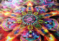 UV Active NEON Lycra Tapestry / Backdrop - Asteroidea Venusia