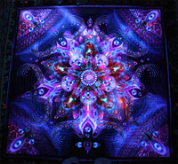 UV Active NEON Lycra Tapestry / Backdrop - Asteroidea Venusia