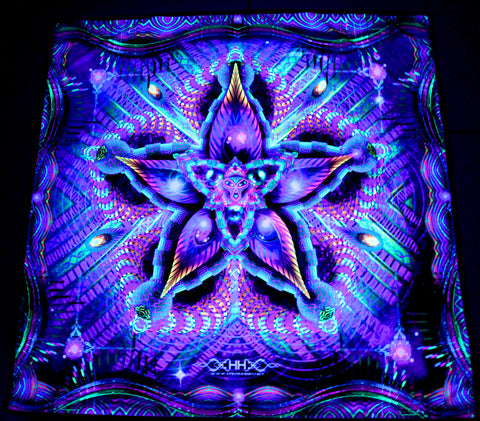 NEON Lycra Tapestry / Backdrop - Cerebral Moksha 100 cm