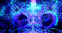 UV Active NEON Canvas Backdrop - Harmalan Fable 100 x 100 cm