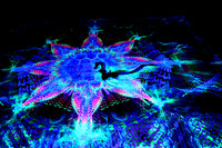 UV Active NEON Canvas Backdrop - Harmalan Fable 100 x 100 cm