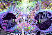 UV Active NEON Canvas Backdrop - Harmalan Fable 100 x 100 cm