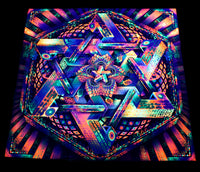 UV Active NEON Lycra Tapestry / Backdrop of Hyperdimensional Harmonics