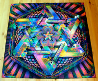 UV Active NEON Lycra Tapestry / Backdrop of Hyperdimensional Harmonics