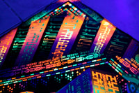 UV Active NEON Lycra Tapestry / Backdrop of Hyperdimensional Harmonics