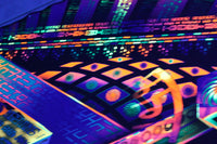 UV Active NEON Lycra Tapestry / Backdrop of Hyperdimensional Harmonics
