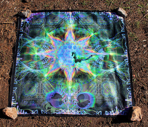 UV Active NEON Canvas Backdrop - Harmalan Fable 75 x 75 cm