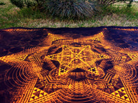 Fluro Neon Lycra Tapestry of "Morningstar" - UV Active!