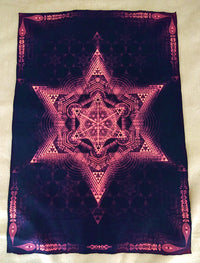Fluro Neon Lycra Tapestry of "Morningstar" - UV Active!