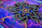 NEON Lycra Tapestry / Backdrop - Prismatic Mandala 100 cm