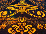 Fluro Neon Lycra Tapestry of "Singular Sight" - UV Active! Orange
