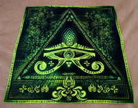 Fluro Neon Lycra Tapestry of "Singular Sight" - UV Active! Lime