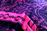 UV Active Neon Fleece Blanket of "Sol Invictus" - Cozy & Lightweight