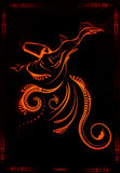 Fluro Neon Lycra Tapestry of "Sufi" - UV Active!