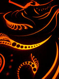 Fluro Neon Lycra Tapestry of "Sufi" - UV Active!