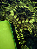 Fluro Neon Lycra Tapestry of "Triton's Compass" - UV Active - Lime