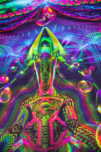 UV Active NEON Canvas Backdrop - Primordial Playroom