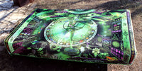 UV Active NEON Lycra Backdrop - Recursive Pantheism (Green)