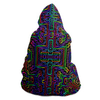 Prismatic Overlay Hooded Blanket