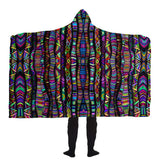 Rainbow Tribe Hooded Blanket Sherpa