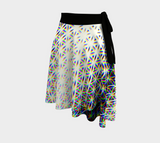 Chromatic Flower Wrap Skirt