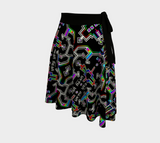 Prismatic Grid Wrap Skirt