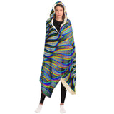 Phonetic Vortex Hooded Blanket