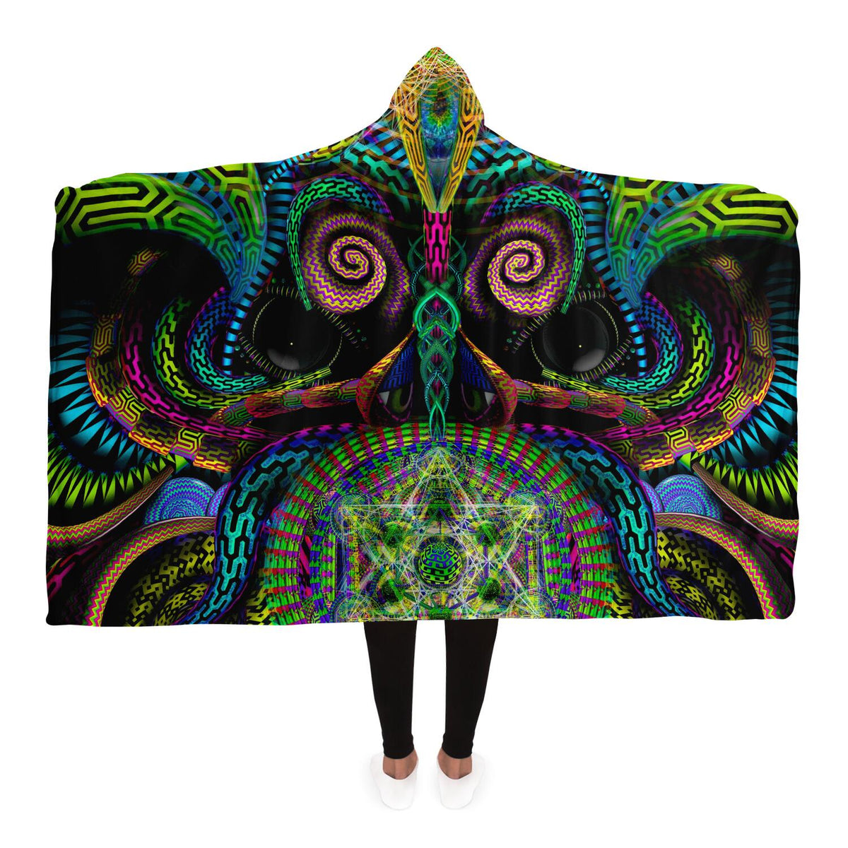 Primordial Presence Hooded Blanket