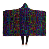 Prismatic Overlay Hooded Blanket