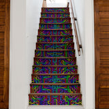 Prismatic Overlay Stair Stickers