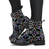 Prismatic Grid Leather Boots
