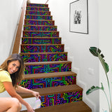 Prismatic Overlay Stair Stickers