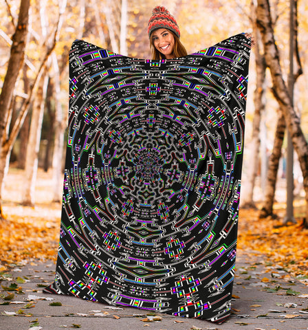 Prismatic Flow Micro Fleece Blanket