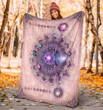 Sahasrara Micro Fleece Blanket | Crown Chakra