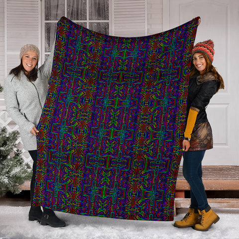 Prismatic Overlay Micro Fleece Blanket