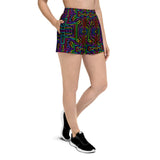 Prismatic Overlay Women's Athletic Short Shorts