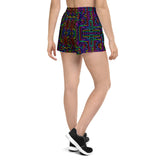 Prismatic Overlay Women's Athletic Short Shorts